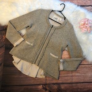 Angel of the North Wool Blend Sweater Jacket